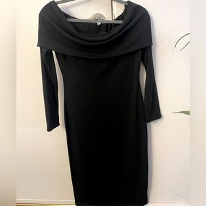 Off the shoulder black dress